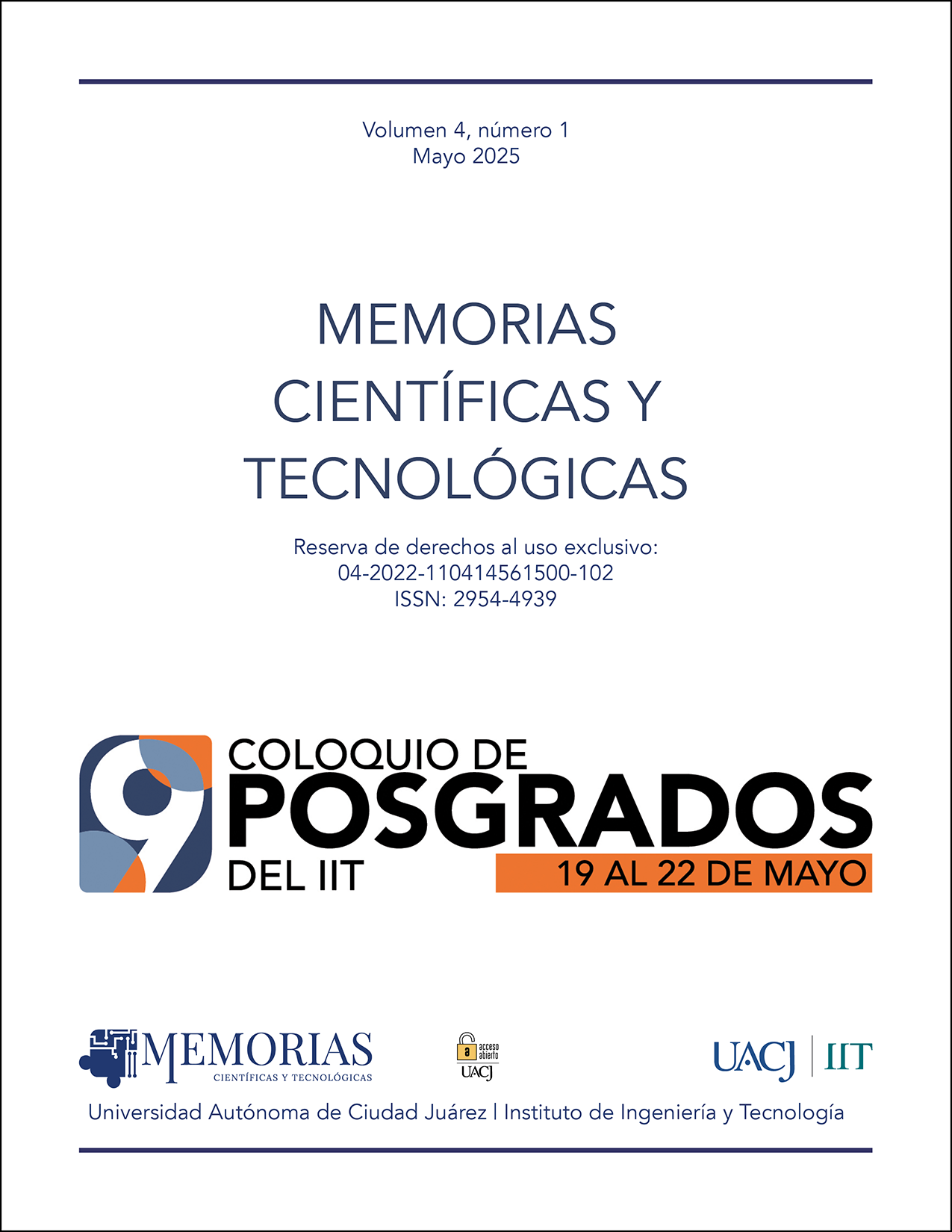 Memorias vol. 4, no. 1, Mayo 2025